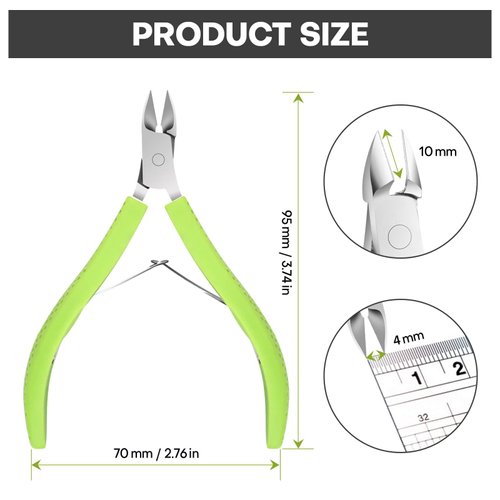 TEAORB Cuticle Trimmer, Professional Nail Cuticle Cutter, Stainless Steel Cuticle Remover Nippers with Non-Slip silicone handle, Manicure Tools for Nail Care，Cuticle Clipper for nails Dead Skin.