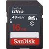 SanDisk 5 Pack Ultra 16GB SD SDHC Memory Flash Card UHS-I Class 10 Read Speed up to 48MB/s 320X SDSDUNB-016G-GN3IN Wholesale Lot + (5 Cases)