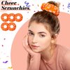 WILLBOND 20 Pcs Cheer Scrunchies Cheer Hair Accessories Cheerleading Hair Ties Elastic Scrunchies Hairband Cheerleading Gifts for Girls Women Team Sport Player Gift Birthday Party (Orange)