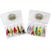 Fishing Lure Set by Captain Fishook – 10-Piece Fishing Lures Spinnerbait Kit for Fresh and Salty Water – Premium Non-Rust Carbon Hook – Steel Stamped Hand Painted Blades – 2 Tackle Boxes