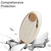 SUNCARACCL for Nissan Key Fob Cover with Leather Keychain, Soft TPU Full Cover Protection Key Case for Altima Maxima Rogue Armada Pathfinder Smart Key(White)