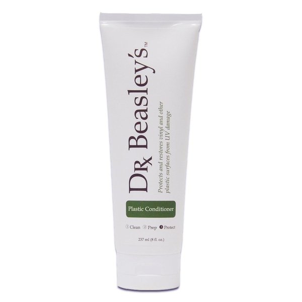 Dr. Beasley's Plastic Sealant for Auto - Maintains Color, Prevents Fading & Cracking, Moisturizes, Adjustable Shine for Molding, Trim, Bumper, Handle, Mirror Housing, 8 Oz