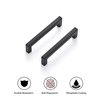Ravinte 10 Pack Square Bar Kitchen Cabinet Handles Matte Black Cabinet Pulls Drawer Pulls with 5 Inch Hole Center Kitchen Cabinet Hardware