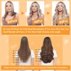 Tape in Hair Extensions Human Hair 18 Inch 20pcs Balayage Natural Black to Chestnut Brown Human Hair Extensions Tape in for Women Skin Seamless Invisible Tape Hair Extensions(1B/1B/6#, 18 Inch)