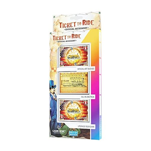 Gamegenic Ticket to Ride Official Art Sleeves | All-in-One Pack of 152 Card Sleeves | Card Game Holder | Designed for Use with The Ticket to Ride Board Game | Made by Gamegenic