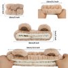 Canitor Face Wash Headband with Wrist Bands for Washing Face Soft Coral Fleece Spa Headband Makeup Headband Cute Animal Elastic Skincare Headband Wrist Towels (02-bear ears)