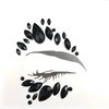 Black Face Jewels Halloween Rhinestones self Adhesive Crystal Face Gems Halloween Beauty Body Glitter Tattoo Eyebrow Face Body Jewelry (Black)