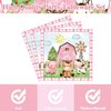 Farm Animals Party Supplies Tableware Set Pink Animal Farm Barnyard Tableware Include Dinner Plates,Napkins, Fork,Cutlery, Farm House Animal Barnyard Theme Party Decorations | Serves 16 (Pink)