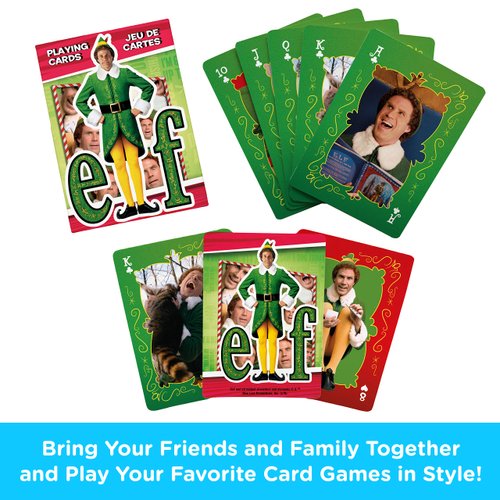 AQUARIUS ELF Playing Cards - Elf the Movie Themed Deck of Cards for Your Favorite Card Games - Officially Licensed Elf Movie Merchandise & Collectibles