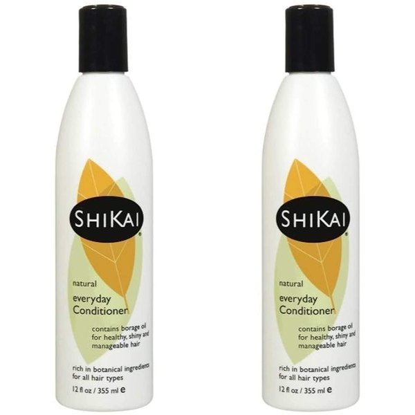 ShiKai Everyday Hydrating Conditioner (Unscented, 12oz, Pack of 2) | With Borage & Jojoba Oil | Promotes Healthy Scalp | Nourish & Shine | Vegan