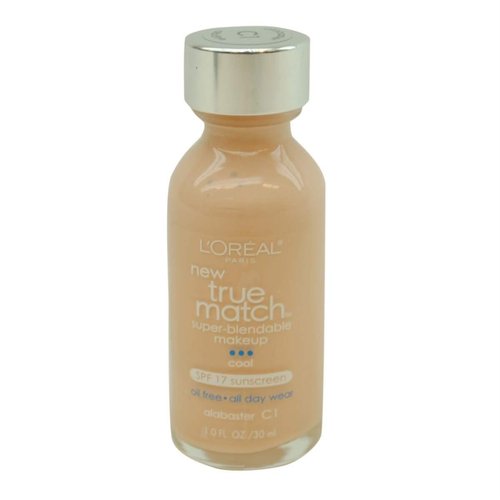 L'Oreal Paris Makeup True Match Super-Blendable Liquid Foundation, Alabaster C1, 1 Fl Oz,1 Count
