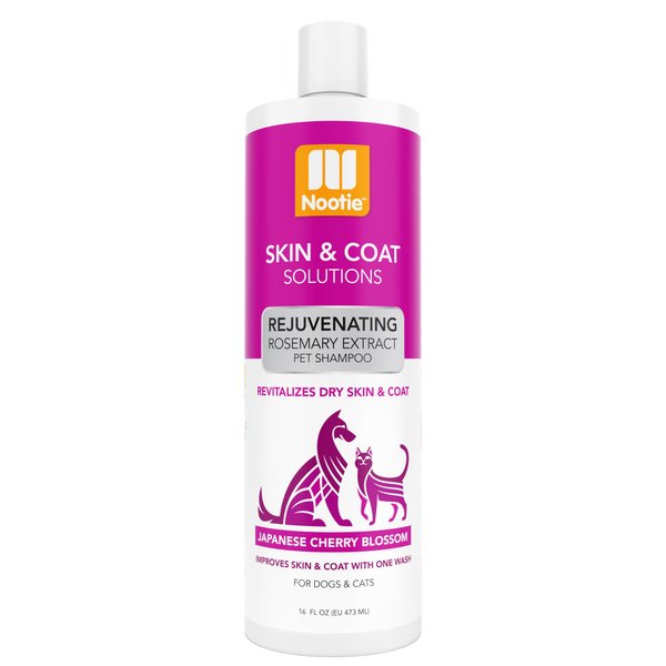 Nootie Japanese Cherry Blossom Pet Shampoo for Sensitive Skin, 16 oz - Rejuvenates Dry Skin & Coat, Natural Ingredients, Soap, Paraben & Sulfate Free, Cleans & Conditions