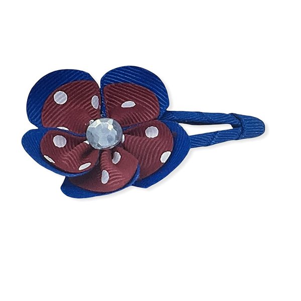 Snap Clip, Flower Hair Clip, Red and Blue Hair Clip, Polka Dot Hair Clip