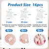 16pcs Gel Toe Separators, Soft Silicone Toe Straighteners Comfortable Toe Spacers Corrector Toe Spacers for Men Women Overlapping, Crooked, Valgus Toes (White)