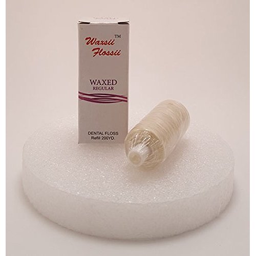 Plasdent 2700 Professional Regular Unflavored Waxed Dental Floss Refill 200 Yard Roll