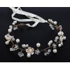 Wedding Hair Accessories Gold Flower Girl Headpiece Crown Headband Flower Girls Hair Accessory Pearl Head Bands for Women's Hair White Wedding Headpiece for Bride Wedding Hair Accessories for Women