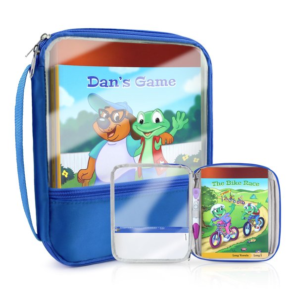 Carrying Case Compatible with Leapfrog LeapReader System Learn-to-Read 10 Book Mega Pack, Blue