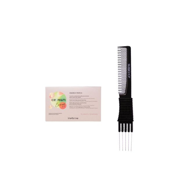 kuss Inebrya Ice Cream Energy Patch-1 Box with Teasing Comb Pack of 1