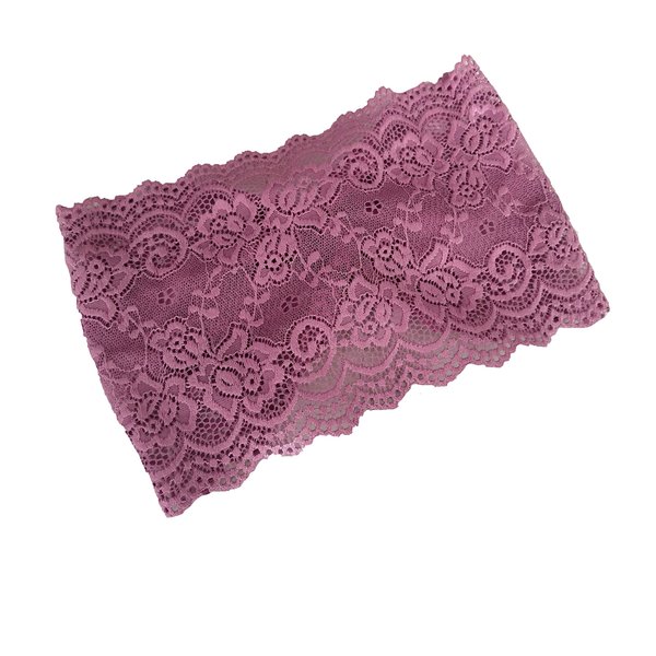 Oyabridal 6'' Wide Lace Headbands for Women Headcovering Church Lace Headwrap for Women (Lilac/Lavender)