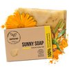 SoapFactory Organic Soap Bar with Turmeric and Lemongrass for Men and Women, 100% Natural Facial Cleanser, Face and Body, Vegan, Handmade, 3.88 ounce