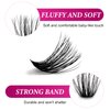 Lash Clusters 240pcs 40D 12-18mm Mixed Tray 3D Effect Volume Individual Lashes Cluster Eyelash Extensions Fluffy Soft D Curl Individual Lashes DIY Lash Extension Kit at Home (40D-0.07-D,12-18mm)