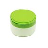Green Plastic Empty Portable Baby Skin Care After-Bath Powder Puff Talcum Powder Case Container Dispensor Make-up Loose Powder Box Holder Bottle Container Travel Kit with Powder Puff and Sifter