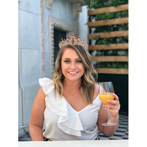 SH Wedding Tiara for Women, Rhinestone Tiaras and Crowns Bridal Tiara Headband Princess Birthday Prom Hair Accessories, Red