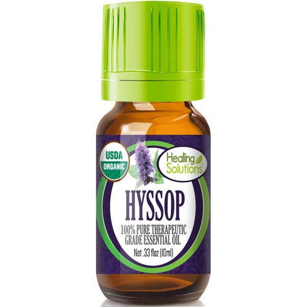 Healing Solutions Organic 10ml Oils - Hyssop Essential Oil - 0.33 Fluid Ounces