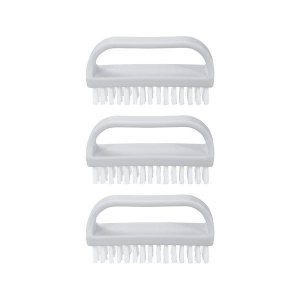 Nail Brush for Cleaning Fingernails, Nail Scrubber Brush, Toe Foot Hands Fingernail Brush Cleaner- Small Scrub Brush- All-Purpose Stiff Cleaning Brush for Home, Kitchen, Work, (3)