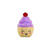 PetSport Tiny Tots Happy Birthday Cupcake Plush Dog Toy with Squeaker, 4.5 Inch (Single)