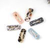 12 Pcs Acrylic Resin Hair Clips Geometric Alligator Hair Clips Marble Hair Bobby Clips Decorative Cute Hair Pins Snap Hair Barrettes