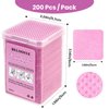 400 PCS Lint Free Nail Wipes, Eyelash Extension Glue Wipes, Super Absorbent Soft Non-woven Fabric Lash Glue Wipes, Nail Polish Remover Wipes for Lash Extension Supplies & Nail Polish Bottle(Pink)