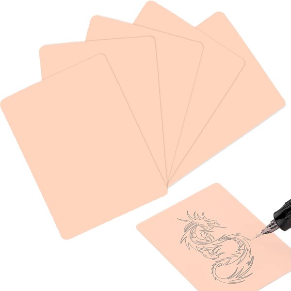 Blank Tattoo Skin Practice, 5 Pcs Tattoo Practice Skins for Tattoo Beginners and Experienced Tattoo Artists