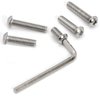 Reegoo 1/4-20 Threaded Inserts for Wood T Nuts 1/4-20 Bolts Fully Threaded Button Head Hex Socket Screws 1" 1-1/4" and Washers