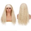 Rostationa 613 Blonde Headband Wig Human Hair Deep Wave 24 Inches Human Hair Headband wig None Lace Front Wigs Human Hair Wig for Black Women Machine Made Wigs 150% Density wig（#613,DP,24Inch