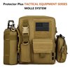 Protector Plus Tactical Messenger Bag Men Military MOLLE Crossbody Pack Key Holder Bag Tool Briefcase Assault Gear Handbag Outdoor Utility Carry Satchel (Patch Included), Black