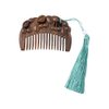 Hair Comb 2PCS Vintage Woodcarving Flowers Birds Comb Elegant Natural Wood Small Comb Easy To Carry Anti-static Head Massage Hair Comb Brush for Travel