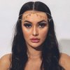 Yean Gold Sequins Head Chain Halloween Costume Headpiece Boho Festival Forehead Hair Jewelry Bridal Layered Hair Chain Prom Accessories Headbands for Women and Girls