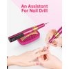 Cordless Nail Drill Holder, Wooden Holder Stand for Professional Nail Drill & Bits, Nail Brush Stand Nail Supplies Organizer Holder for Nail Salon Manicure Table