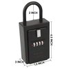 NU-SET Mechanical Lock box Series: Card Storage, Key Storage, Key Fob storage for Residence, Rental property, Commerical office, Yard security, Surfing community, Black Powder Coated Finish, 1 Pack