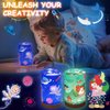 ZEROMX 3Packs Diamond Painting Kit with Night Light for Kids, Gem Art and Crafts Kits Toys for Kids Ages 6-8 8-12, Make Your Own Night Light,DIY Diamond Art Christmas Gift,Space,Ocean