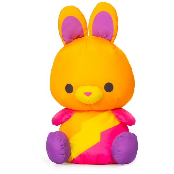 Swisheez Bowie Bunny Stuffed Animal, Retro Inspired Plush Toys for Ages 3 and Up, Orange, 7”