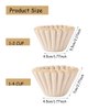 N/C 50 Pieces 1-2 Cup Basket Coffee Filters Natural Unbleached Disposable Paper Coffee Filter for Home Office Cafe Barista Use, Light Brown