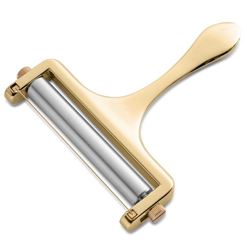 Bellemain Adjustable Thickness Cheese Slicer - Replacement Stainless Steel Cutting Wire Included - 1-year Warranty (Gold)
