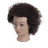 Romance Queen Mannequin Head Human Hair Curly For Black Women Training Head Cosmetology Doll Head for Hairdresser Girls Manikin Head Practice Styling Braiding with Stand