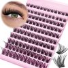 SLSXNL Lash Clusters Eyelash Extensions C Curl Natural Eyelash Clusters 8-16MM Wispy Cluster Lashes 120pcs Thin Band False Eyelashes 8mm 10mm 12mm 14mm 16mm