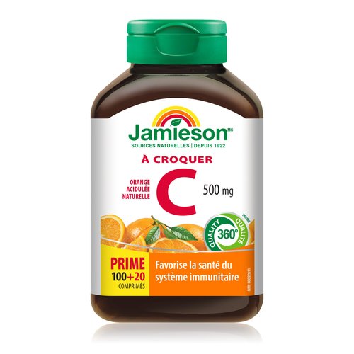 Jamieson Vitamin C Orange 500mg 120 Tablets