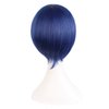 MapofBeauty 12 Inches/30 cm Short Straight Cosplay Costume Wig Party Wig (Mixed Blue)
