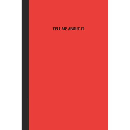 Journal: Tell me about it (Red and Black) 6x9 - GRAPH JOURNAL - Journal with graph paper pages, square grid pattern