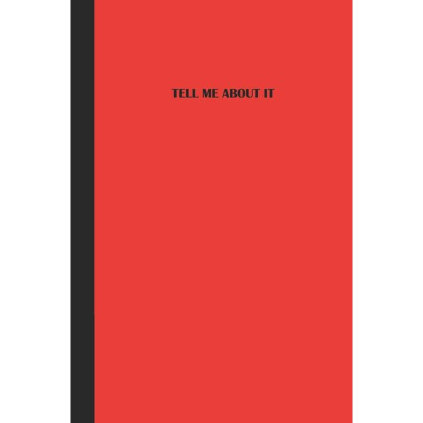 Journal: Tell me about it (Red and Black) 6x9 - GRAPH JOURNAL - Journal with graph paper pages, square grid pattern